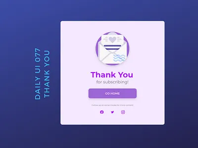 Daily UI 077 thank you daily ui 077 dailyui illustration thank you thank you page webdesign
