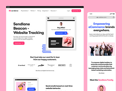 Sendlane - Inner Pages b2b brand experience branding colors design agency ecommerce email marketing features icons interface design product design saas solutions typography ui user experience ux visual identitiy web design website
