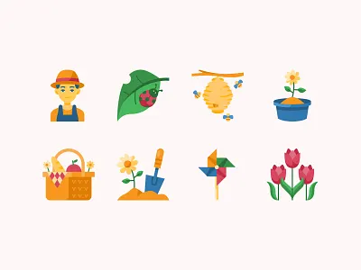 Spring Icon Set design flaticon flower graphic design icon icon design icon designer icon pack icon set iconfinder iconography icons iconscout illustration season spring springtime visual design