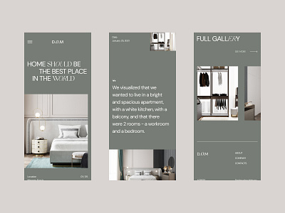 Portfolio — Interior Design Studio concept grid homepage interior landing landingpage layout main page portfolio product page studio typo typography ui ux web webdesign