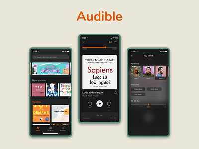 Audible - UI Design - in Vietnamese app audible design ui uiux uiuxdesign ux