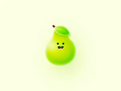 Pear color design icon illustration ui