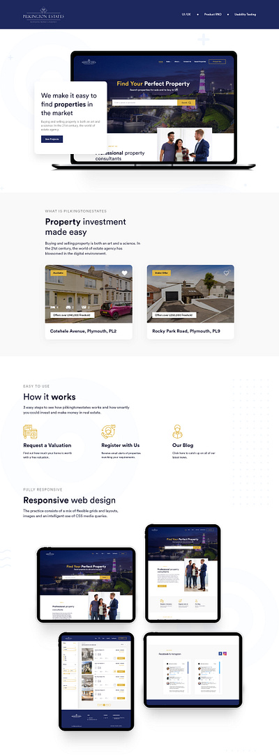 Pilkingtone Presentation design typography ui ux