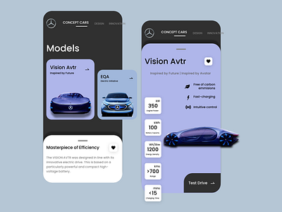 Mercedes Cars App Design Concept app car design mercedes ui ux