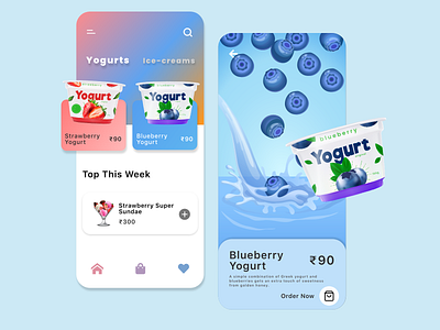 Dessert App Design app design designs dessert ui