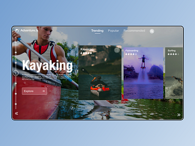Adventure Sports Website Design adventure design sports ui website website concept website design