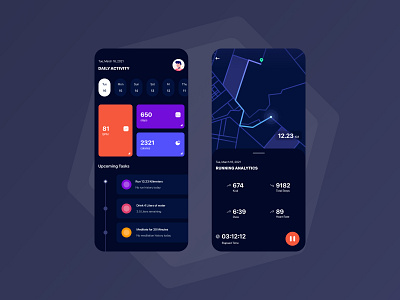 Fitness Application app application concept design minimal mobile simple ui uiux ux