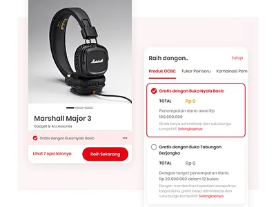 Multiple Redeem Methods on Mobile bank brand identity branding indonesia interface loyalty loyalty app loyalty program mobile red responsive responsive website ui user experience user interface ux