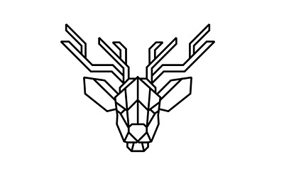 Geometric Elk animal design geometric illustration minimal