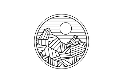 Geometric Sunrise abstract abstract design geometric illustration mountain sunrise