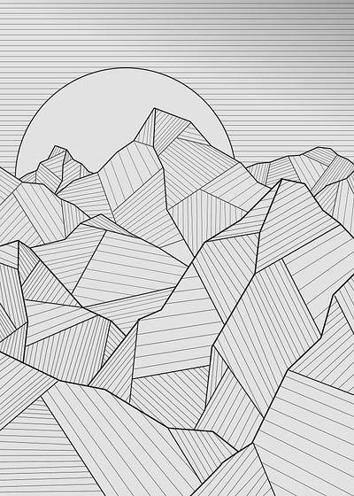 Geometric Landscape abstract design geometric illustration landscape mountain