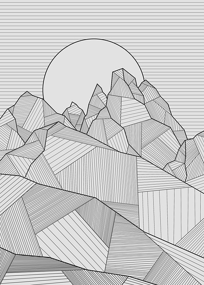 Geometric Landscape abstract app design geometric illustration landscape mountain