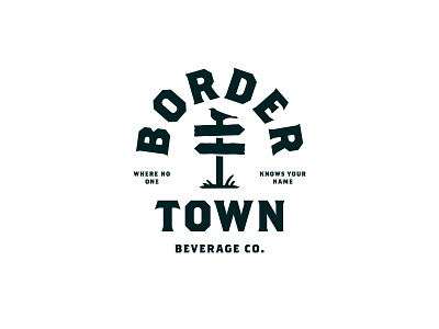 Border Town badge beer beverage bird border branding drink identity illustration logo print sign town typography