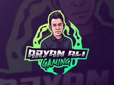 Aryan Ali Gaming branding design e sport mascot logo streamer esport gaming illustration logo mascot streamer vector