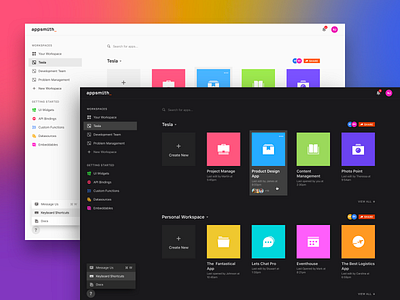 Workspace Dashboard admin panel api clean dark theme dashboard data source design framework internal tools light theme project self host ui ux web workflows workspace