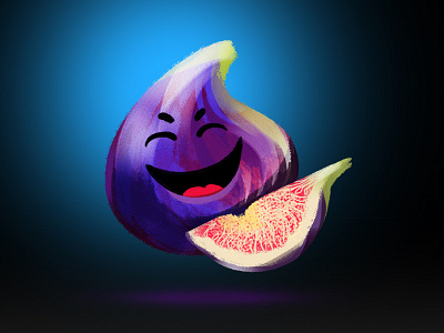 Fig emotion art background character emotions fig food illustration personage photoshop purple vegetable