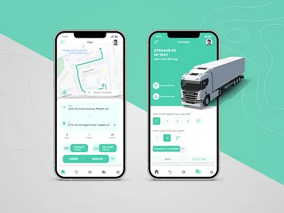 Best Transport App UI Design app design logistic logistics app transport transportation transportation design transporter truck trucking ui design ui ux