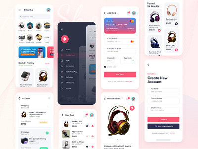 Ezebuy App Design Mockup app application ecommerce mockup shop shopping startup store ui