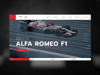 Alfa Romeo Racing F1 Orlen alfa romeo antonio giovinazzi f1 formula one formula1 interactive vision intervi landingpage motorsport movie principle race racing robert kubica slider slides speed video website