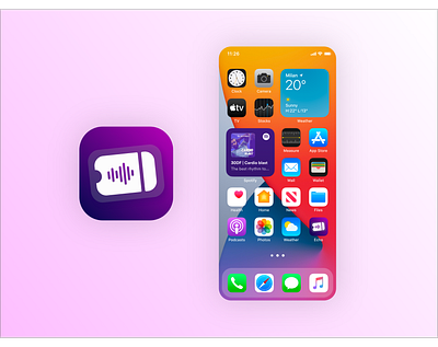 Music Streaming & Concert Ticketing App app app icon appdesign design flat ios iosicon iphone minimal music music app musicapp streaming ui uidesign userinterface ux uxdesign uxui