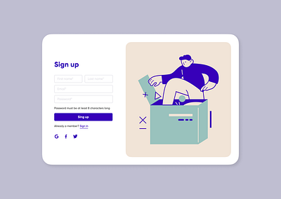 DailyUI 001 form registration sign up signup ui ux