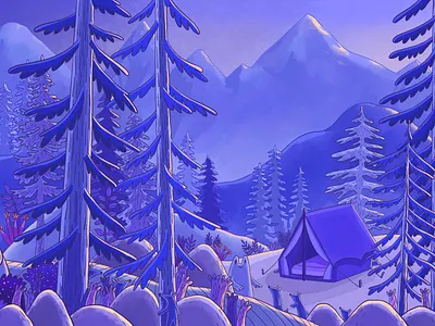 Scene De Montagne Ter colors digital painting illustration landingpage mountains nature procreate