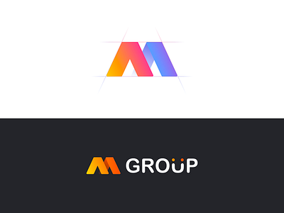 A.I.M. group logo design flat icon illustration logo ui