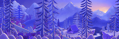 Scene De Montagne colors digital painting illustration landscape mountains nature procreate