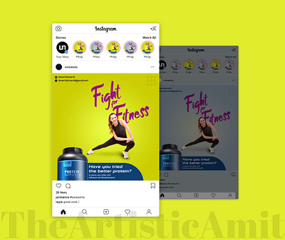 Fitness Business Social Media Deisgn ad post design awesome blue branding business deisgn design facebook post fitness graphic deisgn gym instagram post sky color social media social post design wow yellow