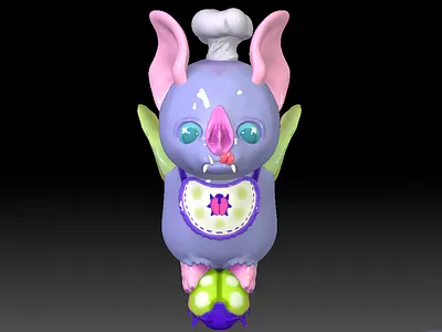 Hungry bat toy 3d art animal design digitalart product design productdesign toy design zbruh