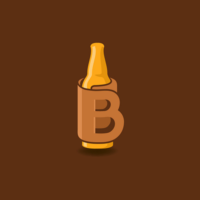 Beer Bottle Letter B Logo b bar beer botle design drink illustration letter logo vector