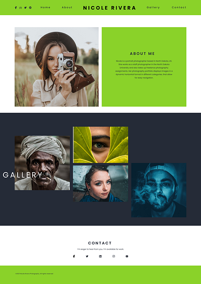 Photography Portfolio Website design figma figma design photography portfolio web design