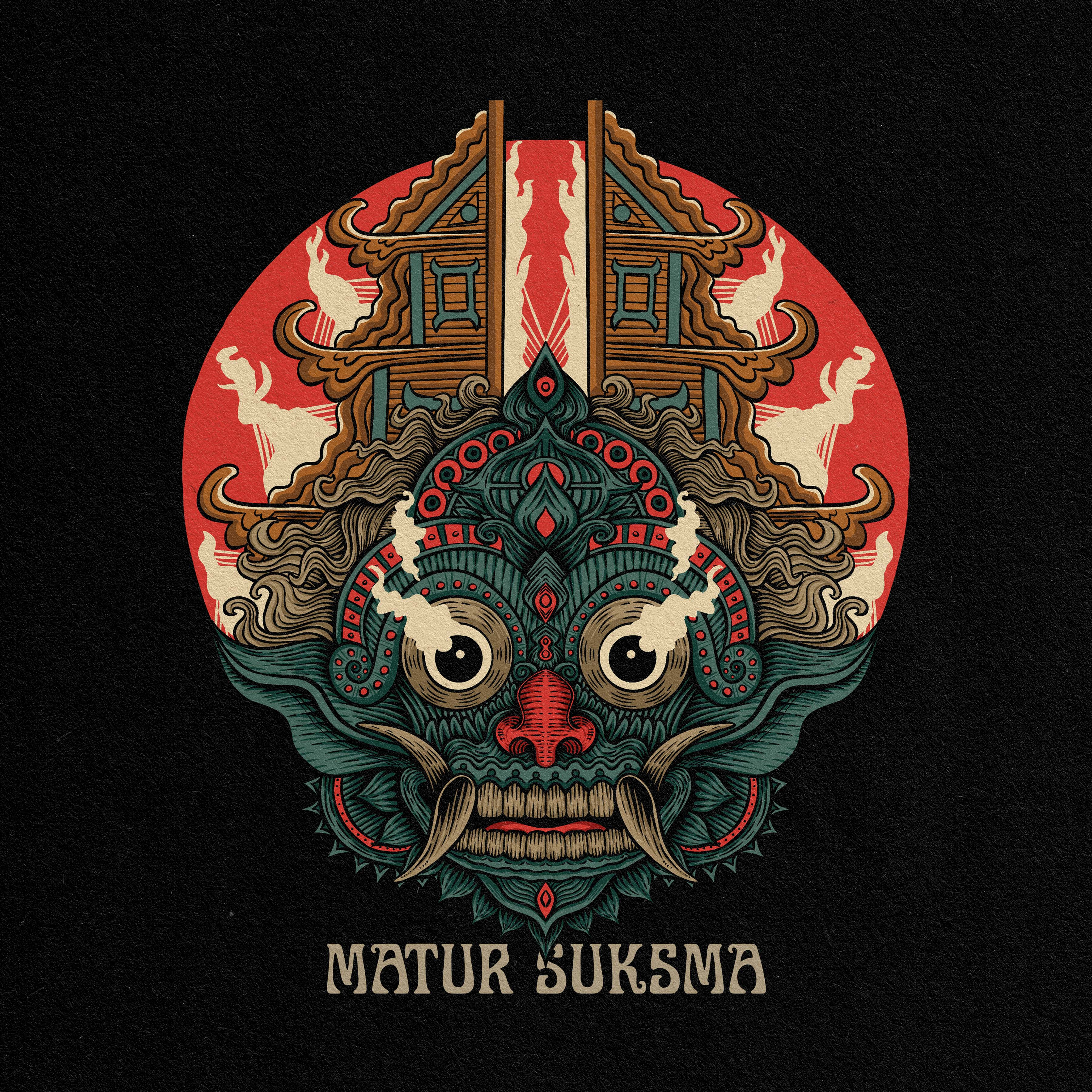 Barong Bali T-shirt Design art badge badge logo design illustration illustrator logo tropical ui vector