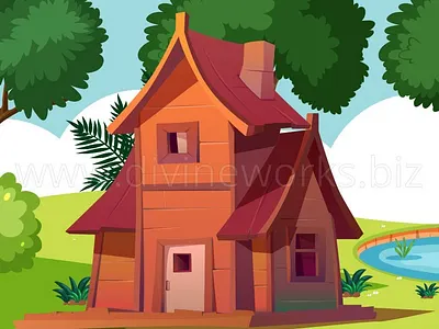 Forest House Vector Illustration adobe illustrator design graphic design illustration vector art vector graphic vector illustration