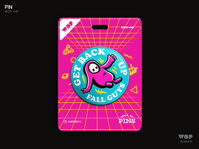 WOP 47 adobe badgedesign design fallguys game illustration pinbutton vector wallofpins