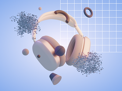 AirPods 3d 3d art 3d artist blender blender 3d blender3dart blendercycles branding cycles cyclesrender