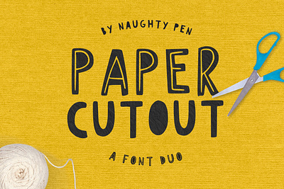 Paper Cutout Font Duo digitalart font papercut typeface typography