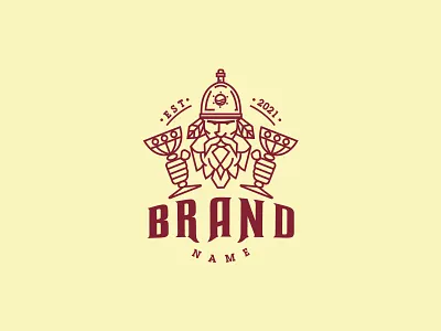 Beer Viking Logo branding design icon illustration logo vector