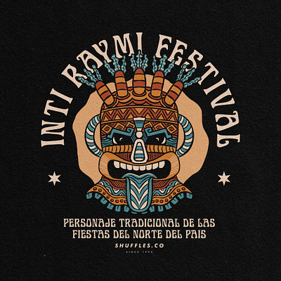 inti Raymi festival tee design art badge badge logo design illustration illustrator logo tropical ui vector