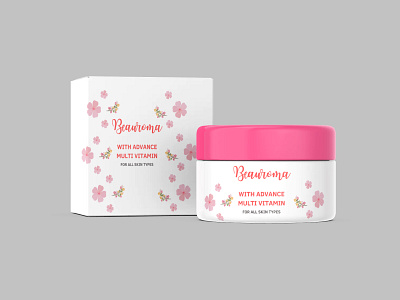 Beauty Cream Package Design brand design branding design mockup design package package mockup packagedesign