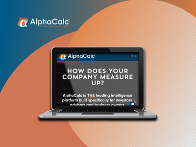 AlphaCalc - AI analysis engine appdevelopment artificialintelligence blue concept data dataanalysisservices design figma finance financialapp financialmetrics fintech fresh orange software development upplabs web webdesign white