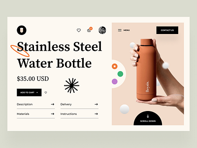 Nexus - Product Page 2021 trend bottle branding e commerce landing page logo minimal modern ui product product page ui ui8 ux web webdesign website