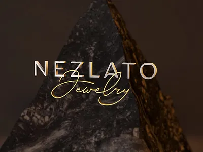 NEZLATO Jewelry black c4d calligraphy gold lettering logotype rock