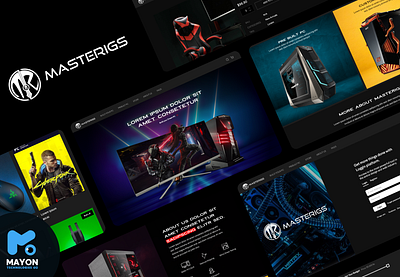 Masterigs - Website Design custom pc cyber dark dark mode gaming graphic graphic design prebuilt pc techno uiux website design