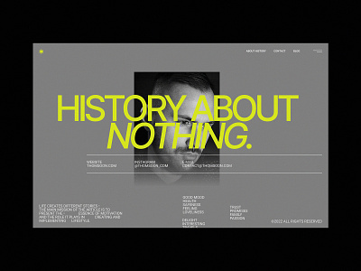 History About Nothing - Website concept concept design figma minimalist modern nostalgic portfolio project ui ux web design webdesign website