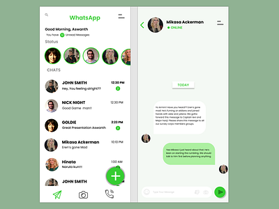 WhatsApp Reimagined by me adobe xd design figma mobile uiux ui ux ux web