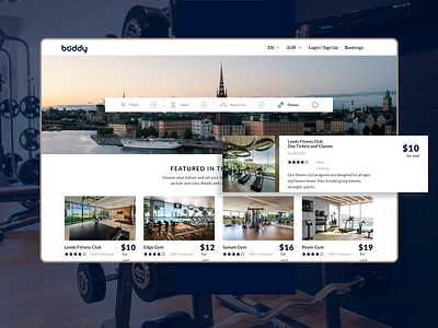 Web app for TravelTech startup Boddy barcelona business trip dance fitness fitness club fitness website health hotel london stockholm travel