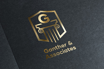 Ganther & Associates Logo badge branding design financial foil gold foil logo vector