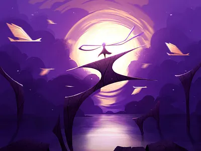 "Follow the call" 2d art 3d art artwork branding characterdesign creative digitalillustration drawing illustration illustrationforkids logo minimalism purple sketch sketching studio the glyph ui ux