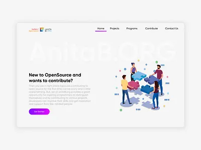 AnitaB.org Website Redesign design illustration minimal web